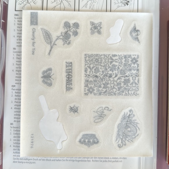 Stampin’ Up! RETIRED Clearly For You Stamp Set EUC - Picture 4 of 4